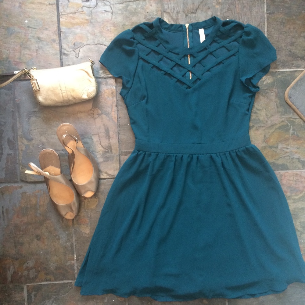 Xhilaration-- turquoise dress